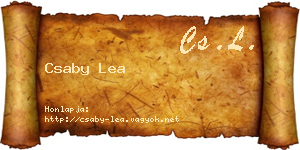 Csaby Lea névjegykártya