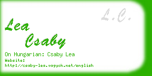 lea csaby business card